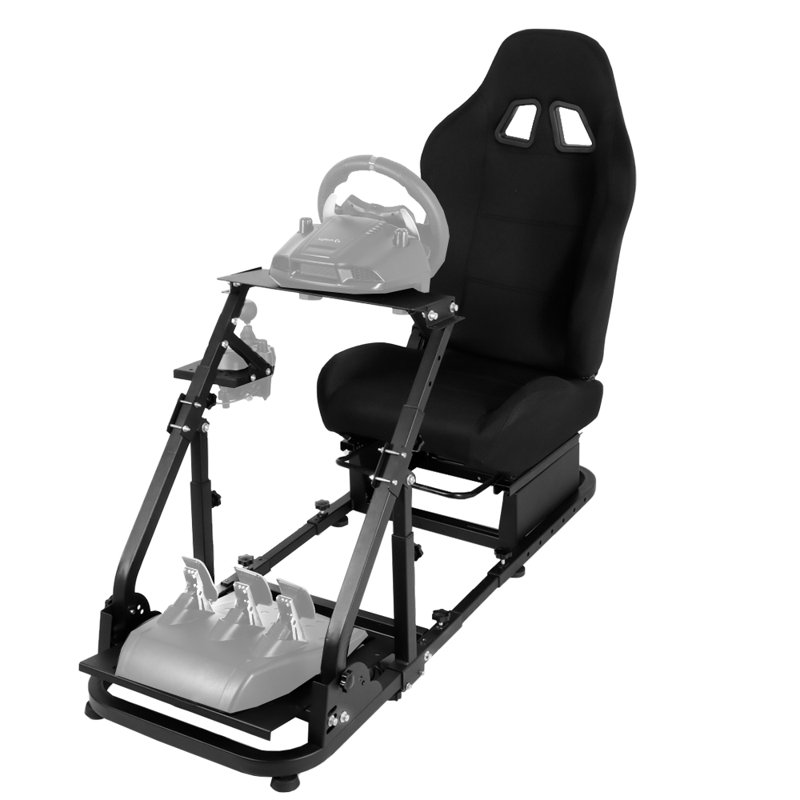 Anman Racing Simulator Wheel Stand with seat fit Logitech Thrustmaster NO Steering Wheel Pedal